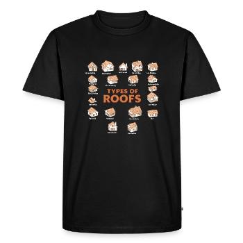 Types Of Roofs Roof Architecture Styles - T-shirt Premium bio Homme - noir - Devant - Nico (187cm)
