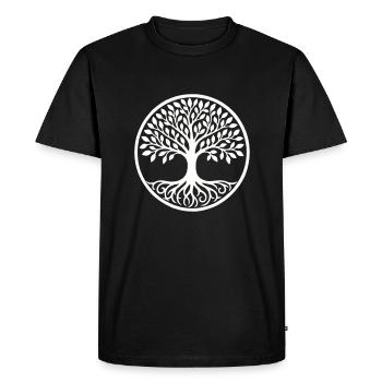 Arbre de vie - T-shirt Premium bio Homme - noir - Devant - Nico (187cm)