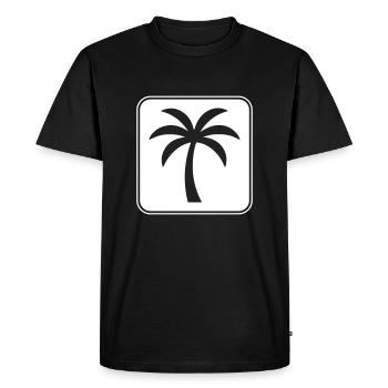 Palm Tree Icon Summer - Men's Premium Organic T-Shirt - black - Front - Nico (187cm)