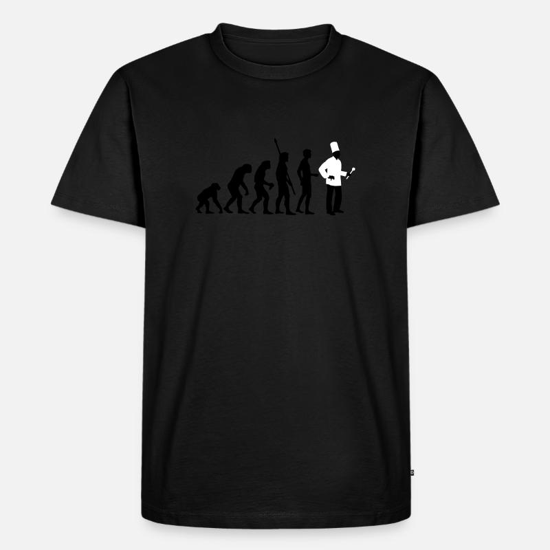 evolution_koch_2c - Männer Premium Bio T-Shirt - Schwarz