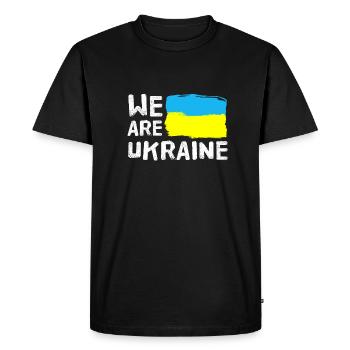 We are Ukraine - Men's Premium Organic T-Shirt - black - Front - Nico (187cm)