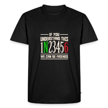 Amis motards, si vous comprenez ça. - T-shirt Premium bio Homme - noir - Devant - Nico (187cm)