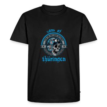 Fils de Thuringe - T-shirt Premium bio Homme - noir - Devant - Nico (187cm)