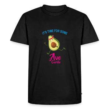 Avocardio Shirt - T-shirt Premium bio Homme - noir - Devant - Nico (187cm)