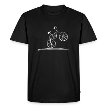 fahrad symbole sportif cyclismes roulent - T-shirt Premium bio Homme - noir - Devant - Nico (187cm)