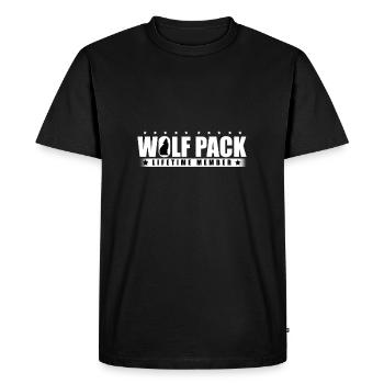 WOLF pack gift idea - Men's Premium Organic T-Shirt - black - Front - Nico (187cm)