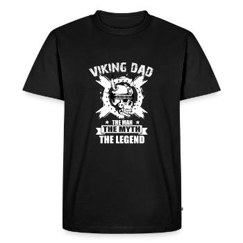 Viking Dad - The Man - The Myth - The Legend - Men's Premium Organic T-Shirt - black - Front - Nico (187cm)
