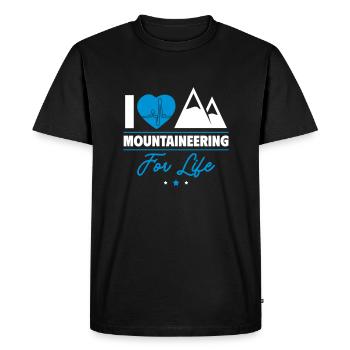 I Love Mountaineering – Made for Life - Men's Premium Organic T-Shirt - black - Front - Nico (187cm)