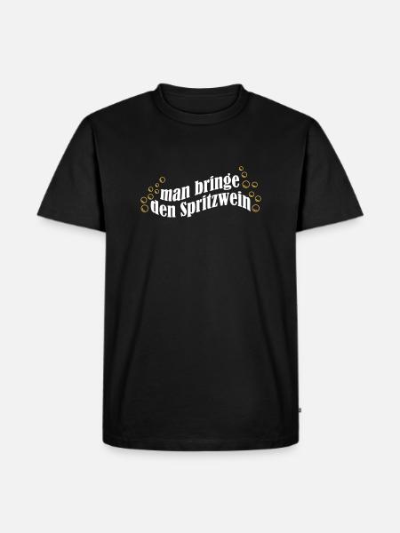 Spritzwein - Männer Premium Bio T-Shirt - Schwarz