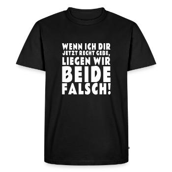Oui - T-shirt Premium bio Homme - noir - Devant - Nico (187cm)