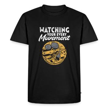 Clockwork mechanical clockwork time - Men's Premium Organic T-Shirt - black - Front - Nico (187cm)