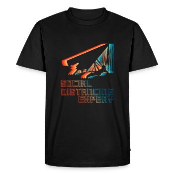 Expert en distanciation sociale Deltaplane - T-shirt Premium bio Homme - noir - Devant - Nico (187cm)