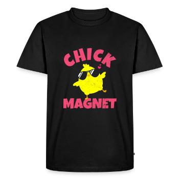 Chick Magnet Chick avec lunettes de soleil Populaire Funny - T-shirt Premium bio Homme - noir - Devant - Nico (187cm)
