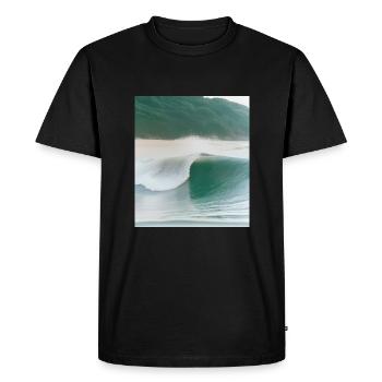 Vague N°1 - T-shirt Premium bio Homme - noir - Devant - Nico (187cm)