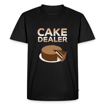 Cake dealer - Men's Premium Organic T-Shirt - black - Front - Nico (187cm)