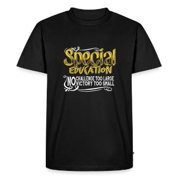T-shirts de l’éducation de l’enfance en difficulté - T-shirt Premium bio Homme - noir - Devant - Nico (187cm)