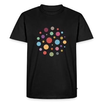 Points colorés - T-shirt Premium bio Homme - noir - Devant - Nico (187cm)
