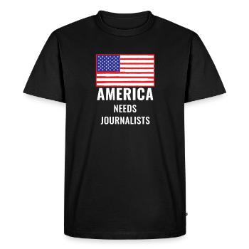 L'Amérique a besoin d'une chemise de journalistes pour la liberté d'expression - T-shirt Premium bio Homme - noir - Devant - Nico (187cm)