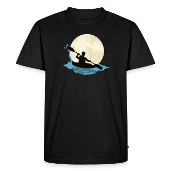 Kayak Canoë Funny River Boats Paddle Rafting Lac - T-shirt Premium bio Homme - noir - Devant - Nico (187cm)