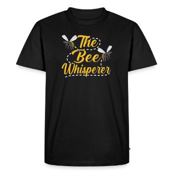 The Bee Whisperer Fun Pun For Beekeepers - Men's Premium Organic T-Shirt - black - Front - Nico (187cm)