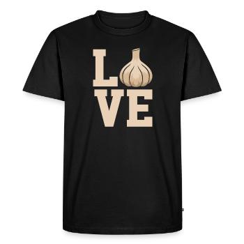 Simple I Love Garlic Garlic Vampire Fun - Men's Premium Organic T-Shirt - black - Front - Nico (187cm)