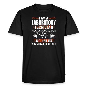 Laboratory Technician Lab Tech Fun Saying - Men's Premium Organic T-Shirt - black - Front - Nico (187cm)
