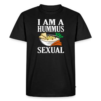 I Am Hummus Lover Hummus Funny Hummus - Men's Premium Organic T-Shirt - black - Front - Nico (187cm)