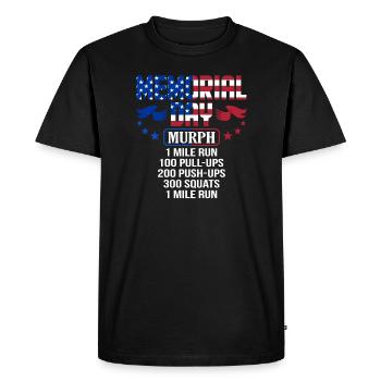 Memorial Day Murph Service militaire - T-shirt Premium bio Homme - noir - Devant - Nico (187cm)
