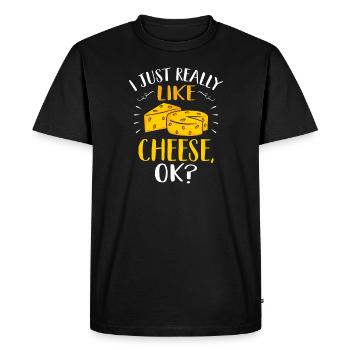 I Like Simple Cheese For Cheese Lover Memes - Men's Premium Organic T-Shirt - black - Front - Nico (187cm)
