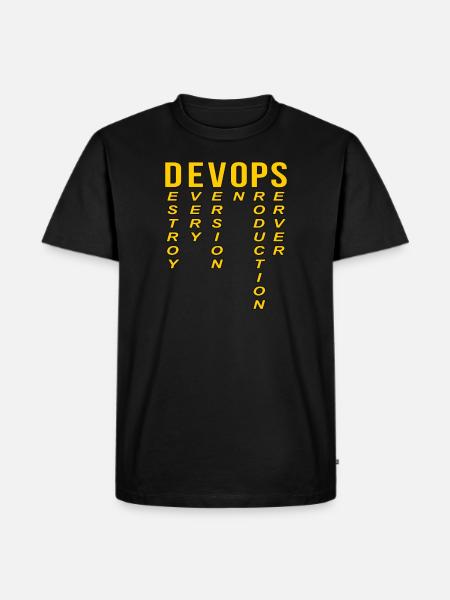 Devops Definition Technischer Computer - Männer Premium Bio T-Shirt - Schwarz
