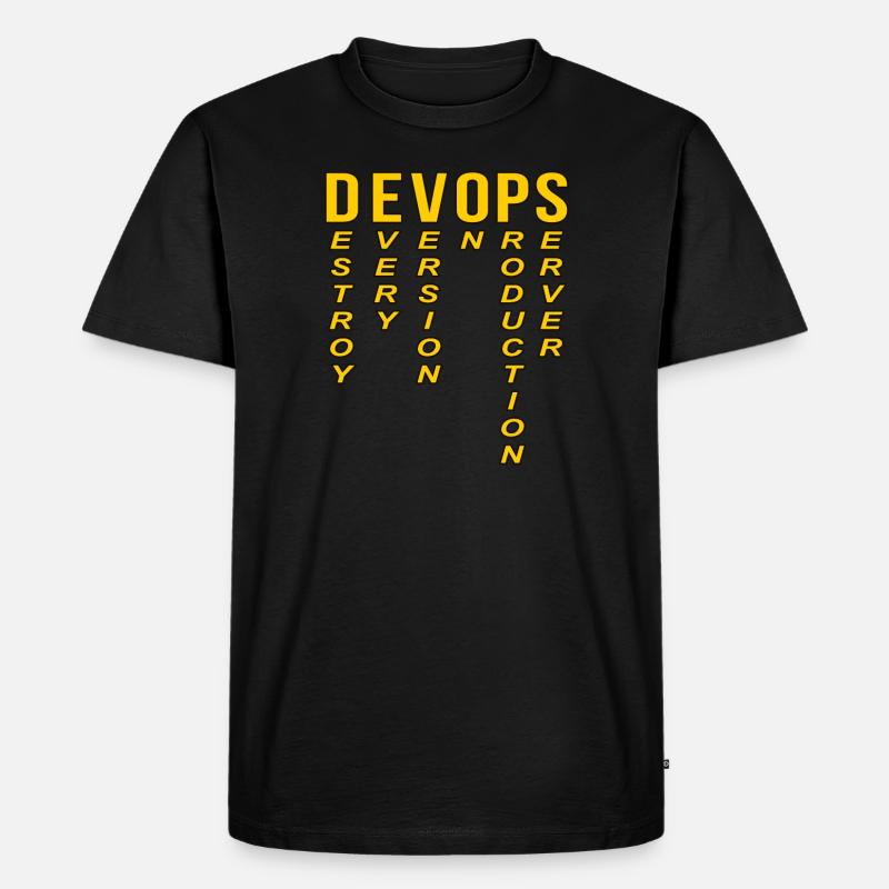 Devops Definition of Technical Computer - Men's Premium Organic T-Shirt - black