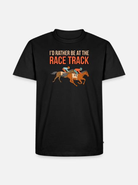 Soyez sur l’hippodrome - T-shirt Premium bio Homme - noir