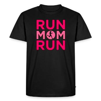 Run Mom Run Demi-marathon Coureur De course Amoureux de la course - T-shirt Premium bio Homme - noir - Devant - Nico (187cm)