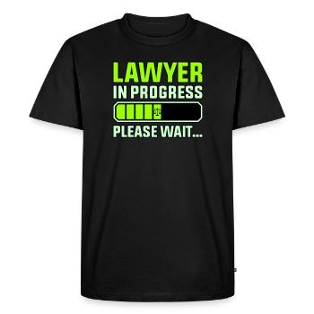 Lawyer in Progress Law School - Men's Premium Organic T-Shirt - black - Front - Nico (187cm)