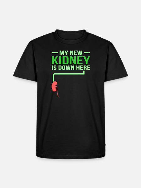 The kidney is down here - Men's Premium Organic T-Shirt - black
