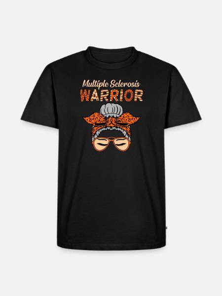 Multiple sclerose krijger ms bewustzijn grafiek - Mannen Premium Bio T-shirt - zwart