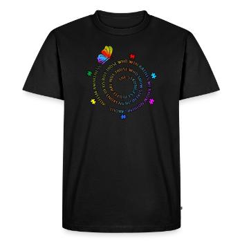 Strong People Autism Consciousness Autistic - Men's Premium Organic T-Shirt - black - Front - Nico (187cm)