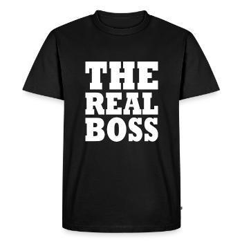 The real boss - T-shirt Premium bio Homme - noir - Devant - Nico (187cm)