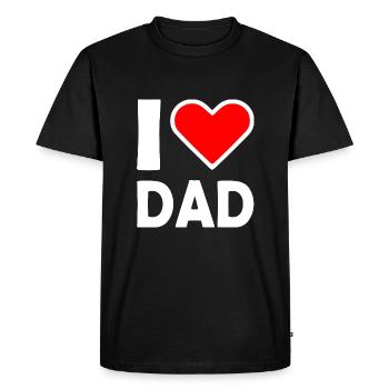 I love dad - Men's Premium Organic T-Shirt - black - Front - Nico (187cm)