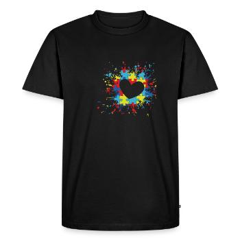 Sensibilisation à l'autisme t-shirt - T-shirt Premium bio Homme - noir - Devant - Nico (187cm)