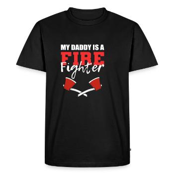 Dad is a firefighter. Industrious Father Poison - Men's Premium Organic T-Shirt - black - Front - Nico (187cm)