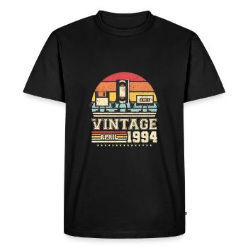 29e anniversaire avril Né en 1994 Idée cadeau - T-shirt Premium bio Homme - noir - Devant - Nico (187cm)