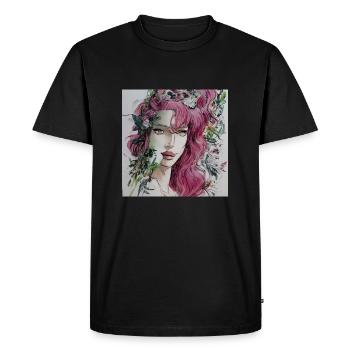 Mother Earth - Men's Premium Organic T-Shirt - black - Front - Nico (187cm)