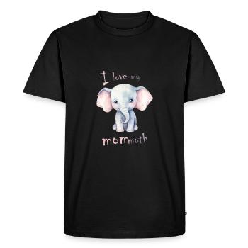 Mammouth Mommoth éléphant âge de glace Dino fans - T-shirt Premium bio Homme - noir - Devant - Nico (187cm)