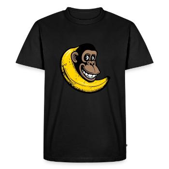Monkey fused with banana - Men's Premium Organic T-Shirt - black - Front - Nico (187cm)