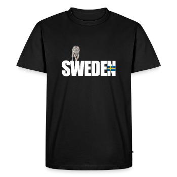 Suède - T-shirt Premium bio Homme - noir - Devant - Nico (187cm)
