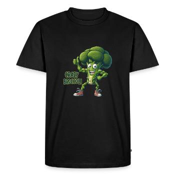 Légumes fous : Brocoli Calisthenics Pro Thumbs Up - T-shirt Premium bio Homme - noir - Devant - Nico (187cm)