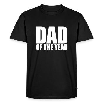 Dad of the year - Men's Premium Organic T-Shirt - black - Front - Nico (187cm)