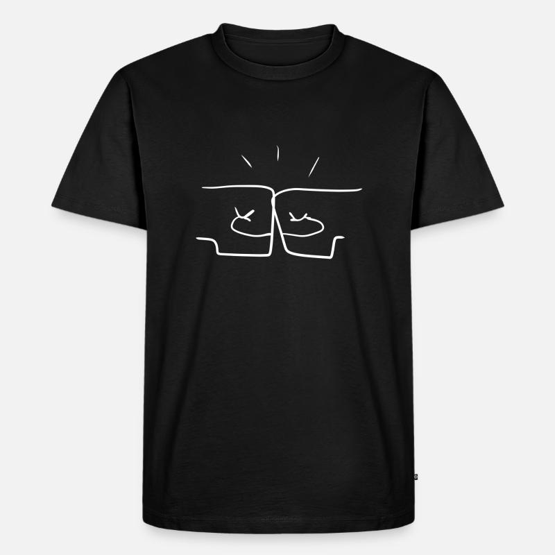 team freundschaft - Männer Premium Bio T-Shirt - Schwarz