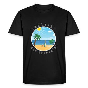 ensoleillement et - T-shirt Premium bio Homme - noir - Devant - Nico (187cm)